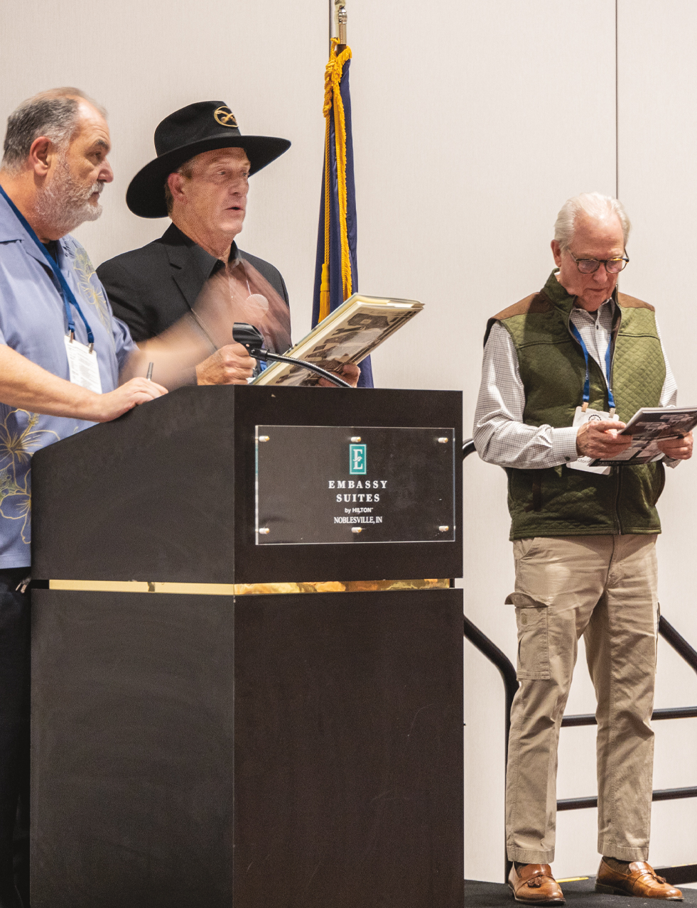 Announcers at the 2021 All Colt Show's auction event